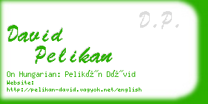 david pelikan business card